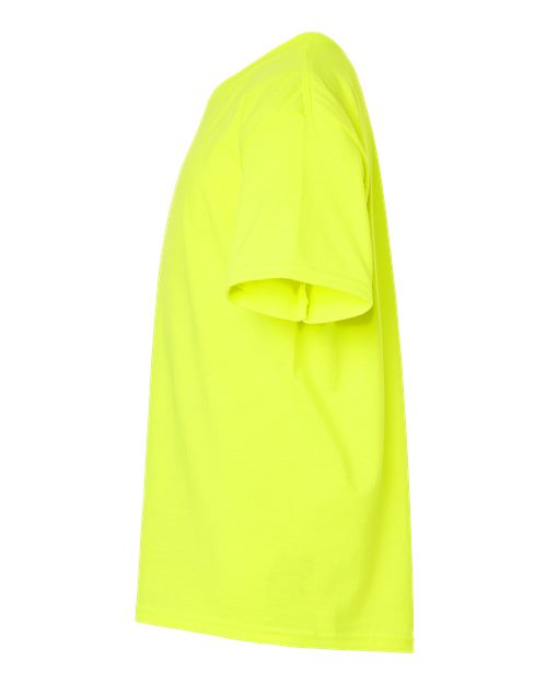 Gildan 12523, 3000b Youth Light Cotton T-shirt, Safety Green