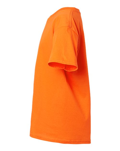 Gildan 12523, 3000b Youth Light Cotton T-shirt, Safety Orange