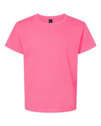 Gildan 12523, 3000b Youth Light Cotton T-shirt, Safety Pink