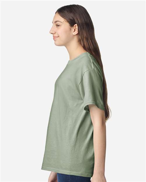 Gildan 12523, 3000b Youth Light Cotton T-shirt, Sage