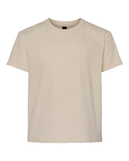 Gildan 12523, 3000b Youth Light Cotton T-shirt, Sand