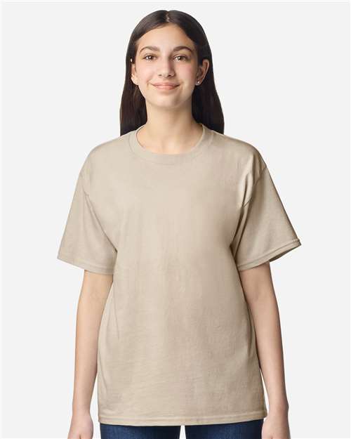 Gildan 3000B, Youth Light Cotton T-shirt, Sand