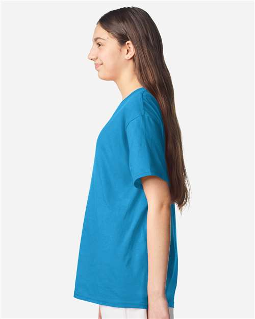 Gildan 3000B, Youth Light Cotton T-shirt, Sapphire
