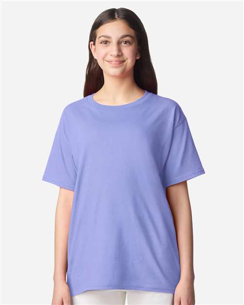Gildan 12523, 3000b Youth Light Cotton T-shirt, Violet