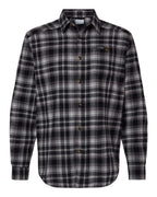 Columbia 161795, Men's Cornell Woods Flannel Shirt, Black Backland Tartan