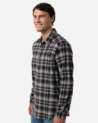 Columbia 161795, Men's Cornell Woods Flannel Shirt, Black Backland Tartan