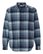 Columbia 161795, Men's Cornell Woods Flannel Shirt, Collegiate Navy Multi Buffalo Check