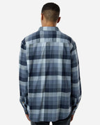 Columbia 161795, Men's Cornell Woods Flannel Shirt, Collegiate Navy Multi Buffalo Check