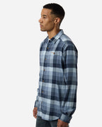 Columbia 161795, Men's Cornell Woods Flannel Shirt, Collegiate Navy Multi Buffalo Check