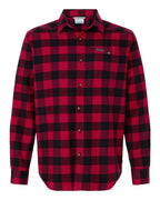 Columbia 161795, Men's Cornell Woods Flannel Shirt, Mountain Red Buffalo Check