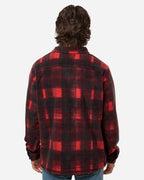 Columbia 209769, Men's Steens Mountain Printed Shirt Jacket Ii, Sail Red Omblur