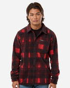 Columbia 209769, Men's Steens Mountain Printed Shirt Jacket Ii, Sail Red Omblur