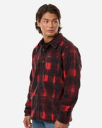 Columbia 209769, Men's Steens Mountain Printed Shirt Jacket Ii, Sail Red Omblur