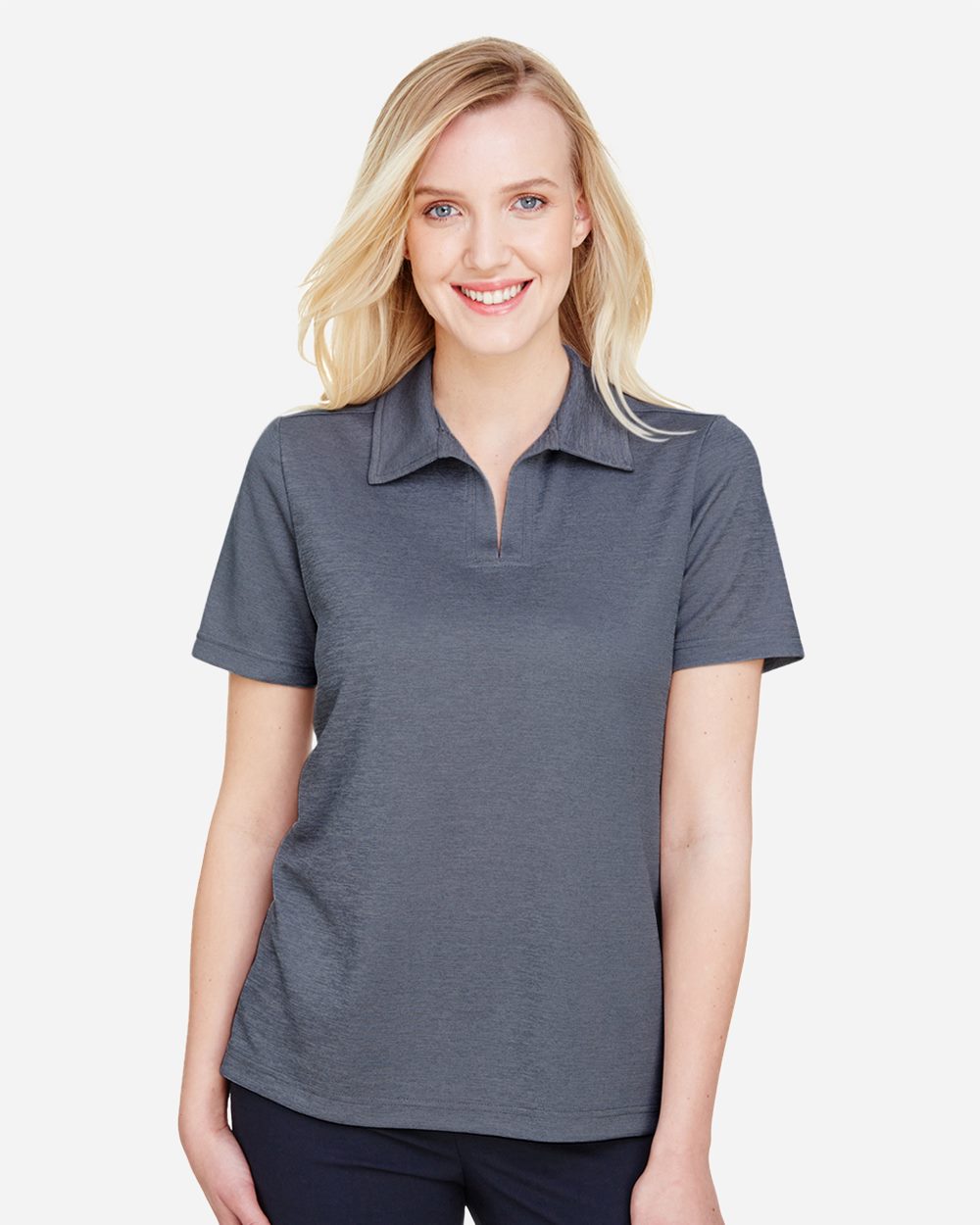Devon & Jones DG22W Women's CrownLux Performance Address Melange Polo