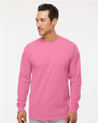 M&O 4820, Unisex Gold Soft Touch Long Sleeve T-shirt, Azalea