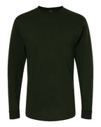 M&O 4820, Unisex Gold Soft Touch Long Sleeve T-shirt, Forest Green