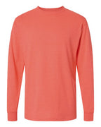 M&O 4820, Unisex Gold Soft Touch Long Sleeve T-shirt, Heather Coral
