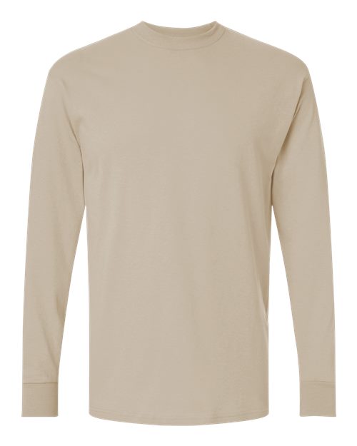 M&O 4820, Unisex Gold Soft Touch Long Sleeve T-shirt, Sand