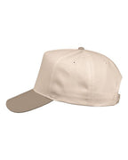 Valucap 8869, Five-panel Twill Cap, Natural/ Khaki
