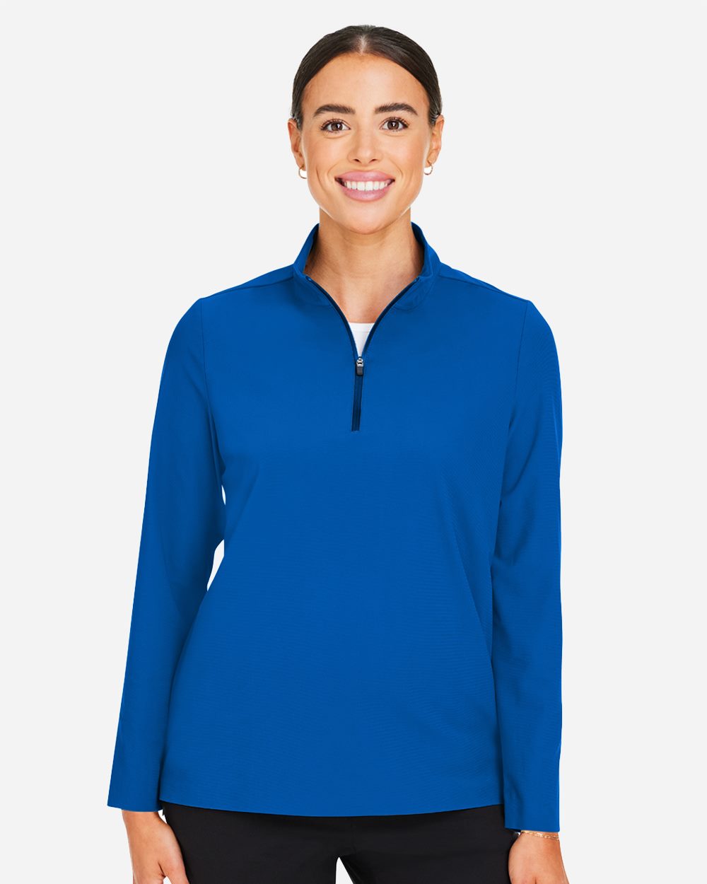 Devon & Jones DG410W Women's CrownLux Performance Windsor Welded Quarter-Zip Pullover