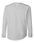 Under Armour 1377488, T-Shirts - Long Sleeve, Mod Grey Light Heather/ White