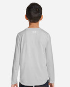Under Armour 1377488, T-Shirts - Long Sleeve, Mod Grey Light Heather/ White