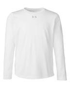 Under Armour 1377488, T-Shirts - Long Sleeve, White/ Mod Grey