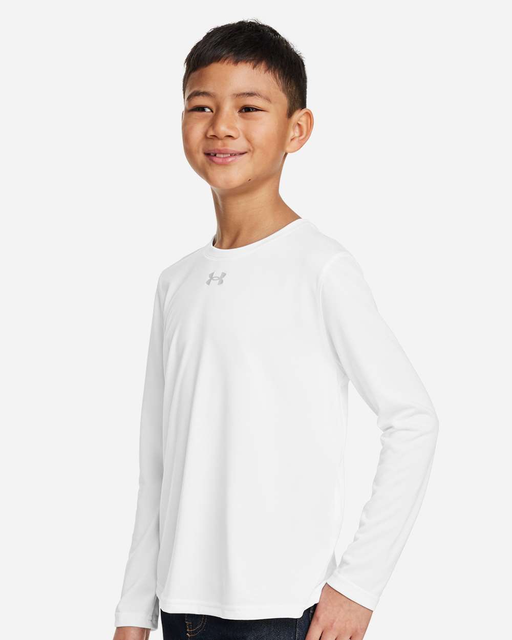 Under Armour 1377488, T-Shirts - Long Sleeve, White/ Mod Grey