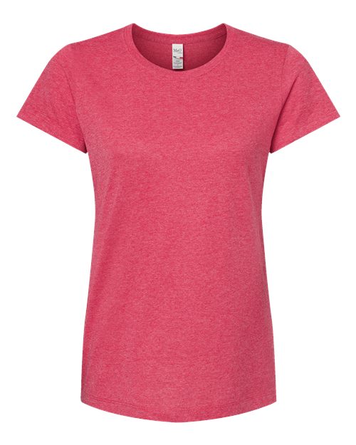 M&O 4810, Women's Gold Soft Touch T-shirt, Heather Pink