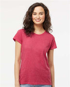M&O 4810, Women's Gold Soft Touch T-shirt, Heather Pink