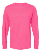 M&O 4820, Unisex Gold Soft Touch Long Sleeve T-shirt, Neon Pink