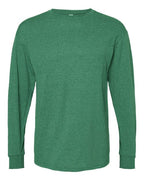 M&O 4820, Unisex Gold Soft Touch Long Sleeve T-shirt, Heather Kelly Green