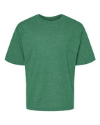 M&O 4850, Youth Gold Soft Touch T-shirt, Heather Kelly Green