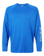 Columbia 212472, Men's Pfg Terminal Tackle Long Sleeve T-shirt, Vivid Blue/ Cool Grey