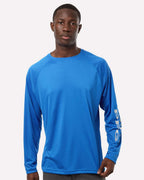 Columbia 212472, Men's Pfg Terminal Tackle Long Sleeve T-shirt, Vivid Blue/ Cool Grey
