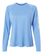 Columbia 212485, Women's Pfg Tidal Tee Ii Long Sleeve, White Cap/ White