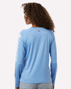 Columbia 212485, Women's Pfg Tidal Tee Ii Long Sleeve, White Cap/ White