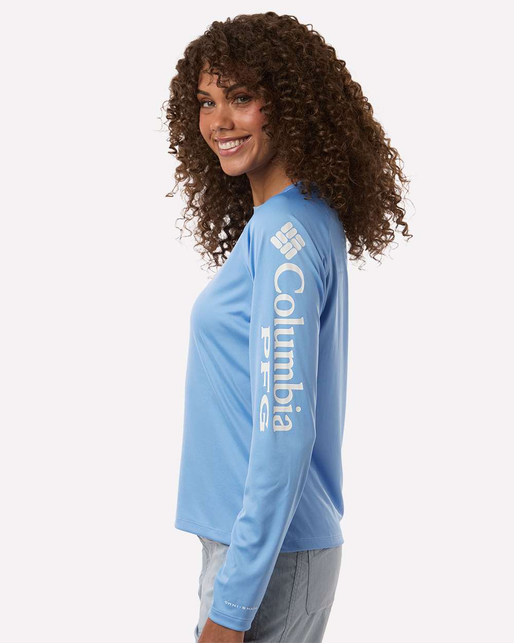 Columbia 212485, Women's Pfg Tidal Tee Ii Long Sleeve, White Cap/ White
