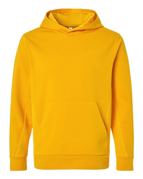 Team 365 TT400, Unisex Squad Hooded Tech Fleece Pullover, Sport Athletic Gold
