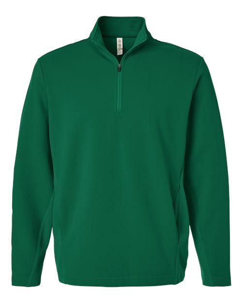 Team 365 TT401, Unisex Squad Cadet Quarter-zip Tech Fleece Pullover, Sport Forest