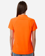 Harriton M208W, 13954 Women's Charge Snag And Soil Protect Polo, Safety Orange