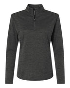 AllPro 4HM70L, 16326 Women's Pro-lock Performance Mélange Quarter-zip Pullover, Black Melange