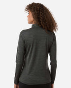 AllPro 4HM70L, 16326 Women's Pro-lock Performance Mélange Quarter-zip Pullover, Black Melange