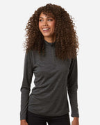 AllPro 4HM70L, 16326 Women's Pro-lock Performance Mélange Quarter-zip Pullover, Black Melange
