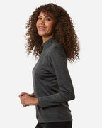 AllPro 4HM70L, 16326 Women's Pro-lock Performance Mélange Quarter-zip Pullover, Black Melange