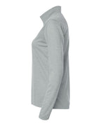 AllPro 4HM70L, 16326 Women's Pro-lock Performance Mélange Quarter-zip Pullover, Silver Melange