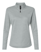 AllPro 4HM70L, 16326 Women's Pro-lock Performance Mélange Quarter-zip Pullover, Silver Melange