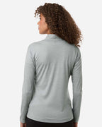 AllPro 4HM70L, 16326 Women's Pro-lock Performance Mélange Quarter-zip Pullover, Silver Melange