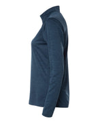 AllPro 4HM70L, 16326 Women's Pro-lock Performance Mélange Quarter-zip Pullover, Navy Melange