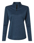 AllPro 4HM70L, 16326 Women's Pro-lock Performance Mélange Quarter-zip Pullover, Navy Melange